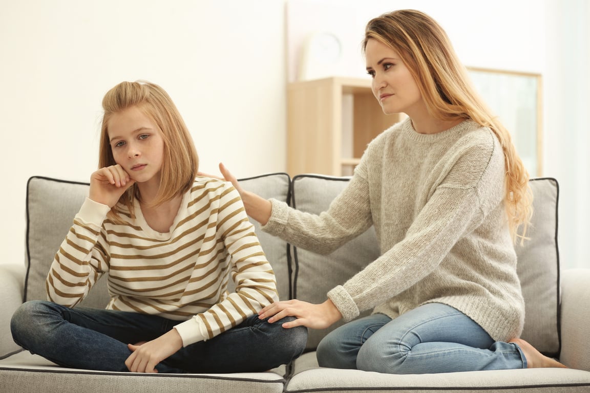 Quarrel Between Mother and Daughter at Home